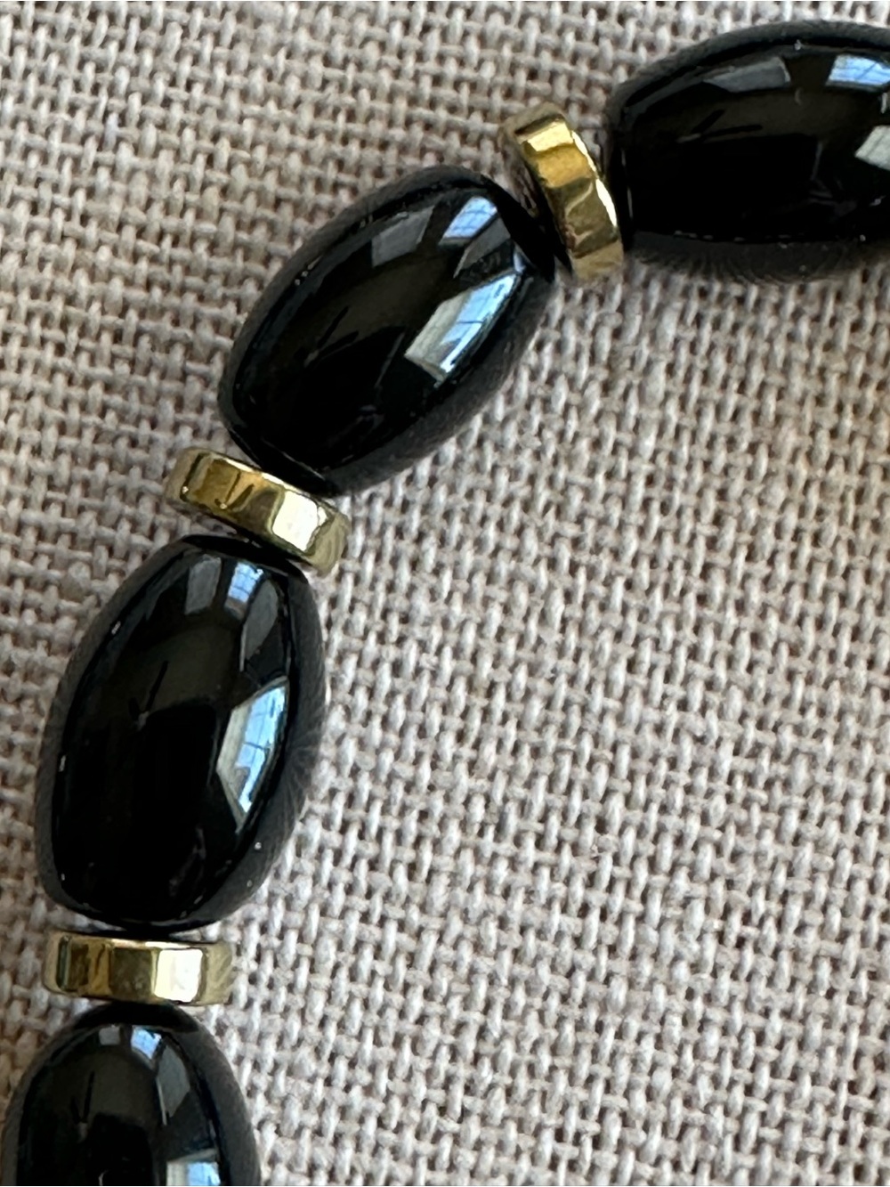 22-1/2 inch Onyx bead necklace NWOT - Picture 7 of 13